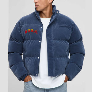 Veste bouffante imperméable à col montant personnalisée de haute qualité pour hommes, manteau d'hiver chaud de couleur unie - Product Image 4