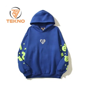 Sweats à capuche unisexes à impression bouffante de qualité supérieure poids léger taux bon marché entièrement personnalisés anti-rides sweats à capuche pour hommes - Product Image 4