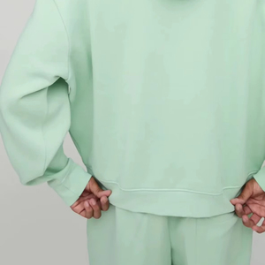 Men's Winter Solid High Quality 100% Cotton Pullover <b>Tracksuit</b> Heavyweight Breathable Streetwear with Customised Logo <b>Plain</b> Dyed - Product Image 6