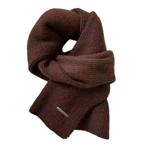 Fine Quality Classic Solid 100% Cotton Eco-Friendly Lightweight Casual Scarf Winter Knitted Thick Warm Soft Muffler Long Korean - Product Image 4