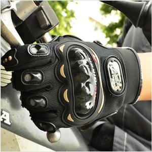 Guantes Profesionales Transpirables de Alta Calidad en Venta, Guantes de Motocicleta de Cuero Negro de Protección Personalizada para Motociclistas, Pakistán - Product Image 1