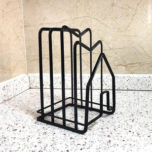 Multilayer Black Cutting Board Rack with Lid Chopping Block Shelf Organizer for Kitchen Utensils Pot <b>Pan</b> Store Rack <b>Storage</b> Set - Product Image 4