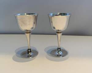 Verres à vin en métal, verres incassables faits à la main, couleur argent, gobelet à eau, gobelet à vin, design en relief, accessoires de bar - Product Image 2