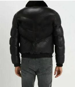 Chaqueta acolchada personalizada para invierno, abrigos recortados ultraligeros con bordado de ganso y pato, chaqueta acolchada de burbujas de invierno para hombre - Product Image 6