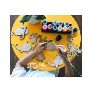 Paneles de madera pintados para bebés producto hecho en Vietnam juguetes educativos madera pintada diversas formas - Product Image 3