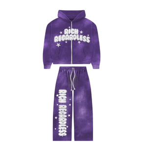 ชุดวอร์มพิมพ์ลายตัวอักษรพัฟสไตล์วินเทจคุณภาพสูงสวมใส่สบาย - Product Image 3