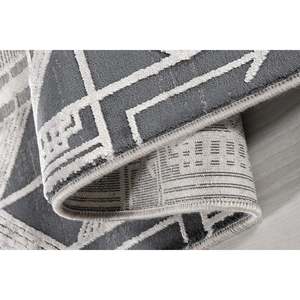 KREASYON Premium Viscose Rugs <strong>Machine</strong> Made Eco-Friendly <strong>Gallery</strong> 1307 Anthracite-Grey Long Lasting Soft Texture Home 7MM Pile - Product Image 2