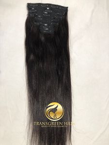 Extensiones de cabello con Clip liso Natural de 24 pulgadas de alta calidad, fabricación de cabello de un solo donante de templo indio, proveedor directo de confianza - Product Image 3
