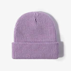 Nuevos gorros de punto de acrílico de lana coreana, gorros elásticos impermeables para otoño e invierno, venta al por mayor para hombres y mujeres - Product Image 3