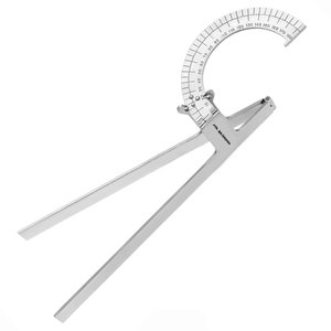 Goniomètre médical chirurgical de précision manuel en acier inoxydable MOELTGEN, angle articulaire précis - Product Image 1