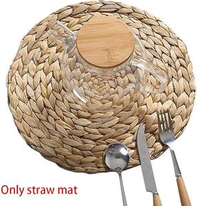 Eco-Friendly Reusable Natural Water Hyacinth <b>Placemat</b> Handwoven Disposable Waterproof for Home Decor for Living Room Restaurant - Product Image 4