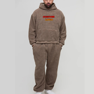 New Arrived 2025 100% Cotton <b>Sherpa</b> <b>Fleece</b> Men Tracksuit Custom Embroidered Logo Plus Size Printed Winter Solid Streetwear Hip - Product Image 6