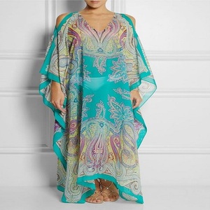 Boho Inspire Hippie Chic brodé à manches longues pour femmes, couverture de plage brodée florale, Look Vintage, Kaftan d'été décontracté - Product Image 4