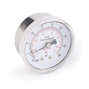 เกจวัดความดันแบบอนาล็อก ตัวเรือนสแตนเลส แบบเกลียวเชื่อมต่อขนาด 1/4 นิ้ว แบบแกน - Product Image 3