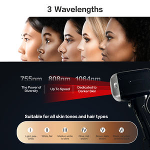 Prix d'usine, machine d'épilation au <span class=keywords><strong>laser</strong></span> à diode à 3 longueurs d'onde, 755 nm, 808 nm, 1064 nm, taille de spot variable, utilisation en salon - Product Image 2