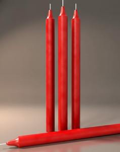 Velas Cónicas Rojas de Cera de Soja y Parafina, Hechas a Mano, sin Humo, con Aroma Amaderado, para el Día de San Valentín, Decoración del Hogar, Cenas y Fiestas - Product Image 1