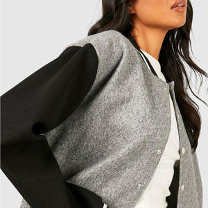 100% coton laine fait femmes Letterman veste meilleur prix femmes Letterman veste nouveauté hiver veste - Product Image 6