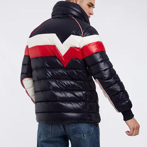 Wholesale Unisex Winter Puffer Jacket 100% Polyester Custom Logo Plus Size Windproof Zipper Coated-Men's Casual Logoed Puffer - Product Image 2