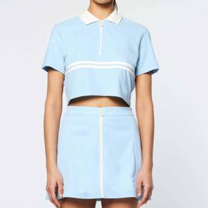 Trendy Women's <b>Polo</b> <b>Crop</b> <b>Top</b> - Comfortable and Breathable <b>Crop</b> <b>Top</b> Ideal for Summer and Casual Wear - Product Image 3