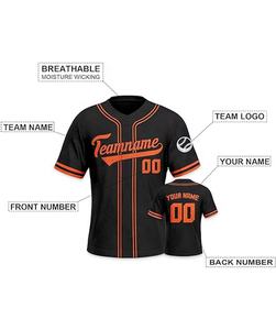 ชุดเบสบอล/ซอฟต์บอลปักลายตามสั่งสำหรับผู้ชาย แบบติดกระดุม เสื้อผ้ากีฬา ระบายอากาศดี ลายพิมพ์แบบซับลิเมชั่น ดีไซน์เย็บติด 100% - Product Image 2