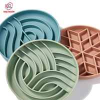 Gamelle anti-glouton durable et écologique en plastique OEM pour chats et chiens, tapis anti-étouffement, plusieurs couleurs, utilisation intérieure/extérieure
