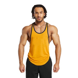 เสื้อกล้ามออกกำลังกายผู้ชาย พิมพ์โลโก้ได้ทุกขนาด แห้งเร็ว ระบายอากาศได้ดี ผลิตจากผ้าฝ้าย สแปนเด็กซ์ โพลีเอสเตอร์ คุณภาพสูง สำหรับออกกำลังกาย - Product Image 1