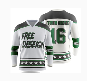 Maillot de hockey sur glace à col en V personnalisé de l'équipe sportive des jeunes - Product Image 2