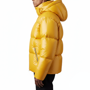 Veste d'hiver pour homme, doudoune tendance avec logo sur le devant, imperméable, avec capuche coupe-vent amovible, vêtements d'extérieur - Product Image 5