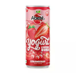 Boisson de jus de pêche de haute qualité avec yaourt à éclater Boba emballage en boîte à faible quantité minimale de commande exportation en gros OEM ODM marque privée - Product Image 2