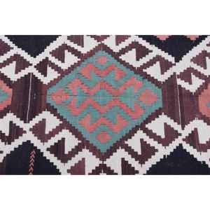 Tapis vintage, grand tapis turc de 6,1 x 9,5 pieds, tapis à pois marron orange - Product Image 3