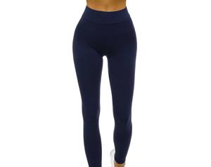 Leggings de sport décontractés pour femmes, sur mesure, de haute qualité, en coton et fibre de bambou, respirants, confortables, avec logo à la taille - Product Image 1
