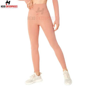 Precio barato, el mejor vendedor, mallas de Yoga de cintura alta para mujer, tela de punto transpirable para ropa de gimnasio - Product Image 5