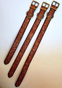 Luxury New Design Leather Dog Collar Multifunctional Lightweight Soft <b>Padded</b> <b>Foldable</b> Carving XL Wholesale Pet Accessories PU - Product Image 4