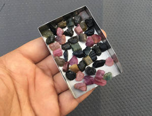 25pcs 8-10MM Natural Multi-Colored Tourmaline Crystal Loose Gemstones Raw Multi Tourmaline for Healing - Product Image 4