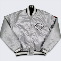 Blouson bomber vintage en satin personnalisable pour homme, style Las Vegas Old School des années 90, Raiders Starter, personnalisé, collège