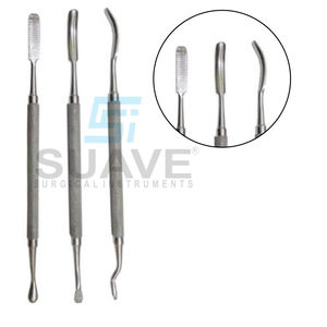 ชุดตะไบกระดูกทันตกรรมแบบคู่สำหรับใช้ผ่าตัดฟันทำจากสเตนเลสสตีลใส่สบาย - Product Image 3