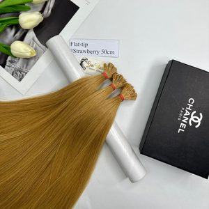 Extensions de cheveux humains vietnamiens Sun Hair Company, blond fraise, pointe plate, kératine, cuticule alignée, cheveux Remy, Cabello Humano - Product Image 4