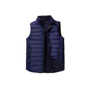 Nueva llegada de moda de invierno desgaste de cuello alto largo con capucha Puffer chaqueta chaleco medio sin mangas de los hombres sin mangas Puffer chaquetas - Product Image 6