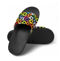 Sandales unisexes imprimées tendance printemps, design de créateur, pour une utilisation en extérieur respirante, imperméable et légère, parfaites pour la plage.