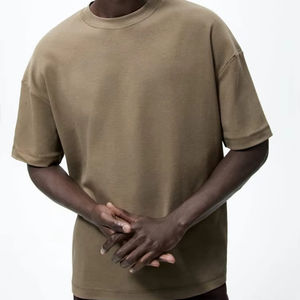 T-shirt personnalisé pour homme, surdimensionné, en coton délavé, avec impression en relief, motif graphique uni, manches courtes, fabrication OEM - Product Image 1