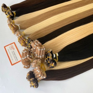 Venta al por mayor de alta calidad 100% sedoso recto europeo crudo vietnamita extensiones de cabello humano Natural Rubio Remy Bundle - Product Image 6