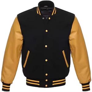 Veste universitaire en laine pour homme, style bomber, vêtement d'extérieur chaud et élégant pour les saisons froides - Product Image 2