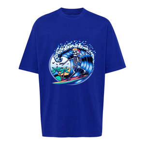 เสื้อยืดคอกลมสำหรับผู้ชายทรงโอเวอร์ไซส์250โพลีเอสเตอร์/ ผ้าฝ้ายสไตล์ฮิปฮอปป้องกันการเกิดขนแบบระบายอากาศแขนสั้น - Product Image 5