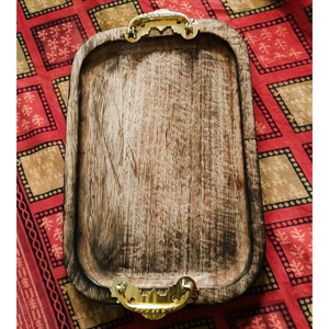 Khay phục vụ gỗ keo thanh lịch với tay cầm tích hợp tuyệt vời cho các cuộc tụ họp ngoài trời và dã ngoại có sẵn với giá tốt nhất - Product Image 1