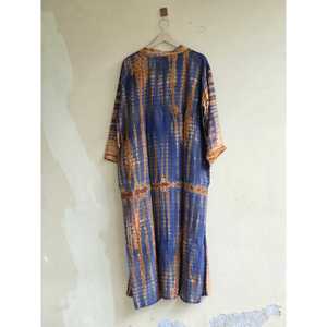 Kimono long en crêpe de soie tie-dye, tenue de plage, paréo grande taille, idéal pour maillot de bain - Product Image 4