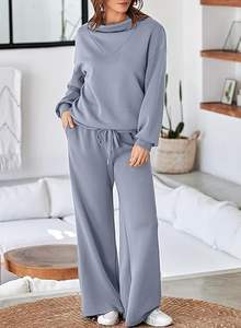 Ensemble de survêtement extensible pour femmes, deux pièces, survêtement classique à capuche pour femmes, ensemble décontracté, survêtement ample pour femmes, à porter tous les jours - Product Image 4