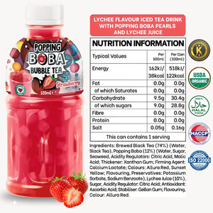 Venta caliente 330ml Popping Boba Bubble Tea Peach Juice Drink Refresco Muestra gratis, Fabricación Vietnam Etiqueta privada OEM/ODM - Product Image 2