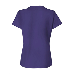 T-shirts violets grande taille pour femmes Design personnalisé col rond Style décontracté élégant prix de gros au Bangladesh - Product Image 2