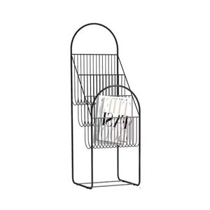 Organisateur de stockage à domicile peu encombrant Portable écologique fil métallique noir support mural porte-revues support de fichiers pour livres - Product Image 2