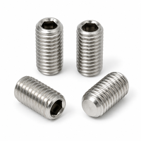 Vis sans tête hexagonale Allen à pointe plate, en acier OEM, métrique M8, vis de réglage à tête hexagonale, finition noire